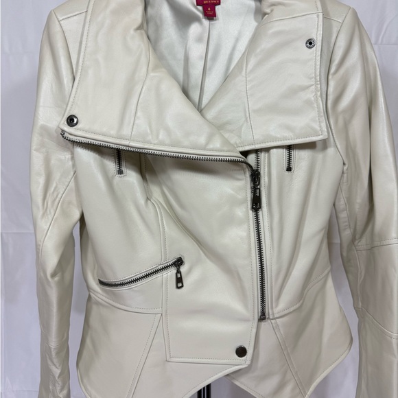 G.I.L.I. Jackets & Blazers - G.I.L.I. Cream Leather Jacket